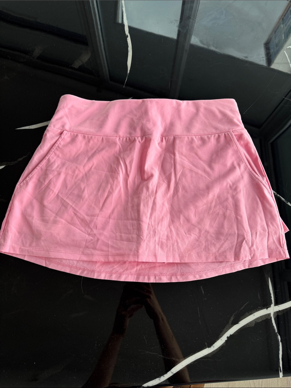 Fabletics Pink Athletic Mini Tennis Pleated Back Skort